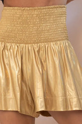 Gold Metallic Shorts Blue b